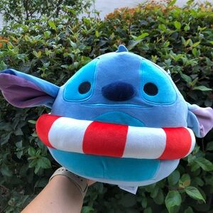 SQUISHMALLOWS NWT Disney Stitch Pool Swim Tube Plush Size 10” x 9” x 8”